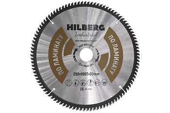 Диск пильный Industrial Ламинат (250x30 мм; 100Т) Hilberg HL250