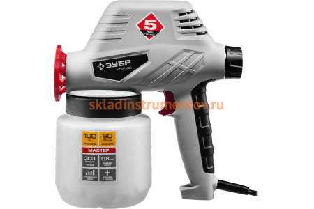 Электрический краскопульт Зубр МАСТЕР КПЭ-100 Электрический краскопульт Зубр МАСТЕР КПЭ-100