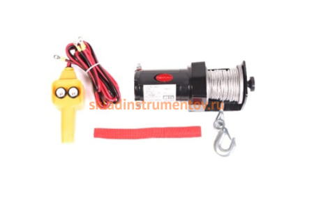 Автомобильная лебедка ROCKFORCE 0.9Т, 12V стальной трос, диаметр троса-4.5мм RF-TRH92000