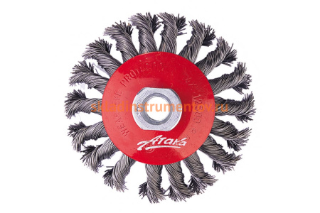 Щетка вогнутая витая 1210014135 (100 мм; M14) АТАКА 22218