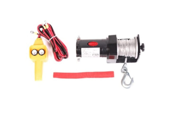 Автомобильная лебедка ROCKFORCE 0.9Т, 12V стальной трос, диаметр троса-4.5мм RF-TRH92000