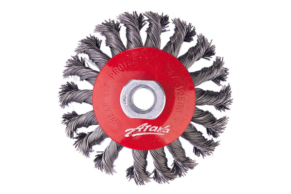 Щетка вогнутая витая 1210014135 (100 мм; M14) АТАКА 22218