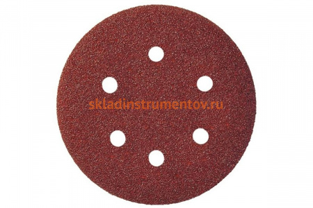 Круг шлифовальный на липучке для обработки дерева (150 мм; Р220; 6 отверстий) KLINGSPOR 270584