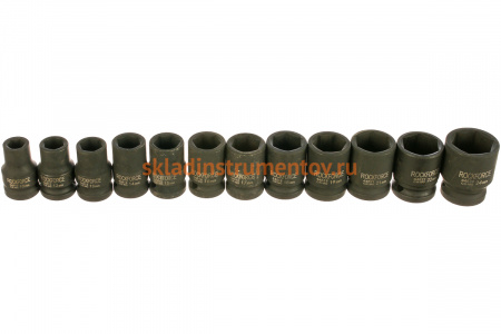 Набор головок шестигранных ударных (12 пр; 1/2"; 10-24 мм) Rockforce RF-4129MPB