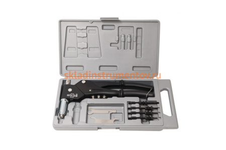 Механический заклепочник 2 в 1 с поворотной головой 360 ROCKFORCE Profi L-285мм RF-S905 Механический заклепочник 2 в 1 с поворотной головой 360 ROCKFORCE Profi L-285мм RF-S905