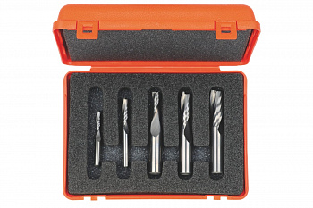 Комплект фрез спиральных монолитных (5 шт; 4-6-8-10-12 мм) CMT 191.000.01