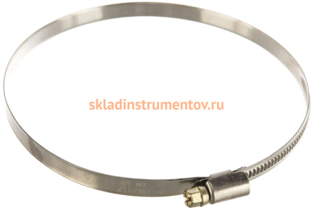 Хомуты СИБРТЕХ, нержавеющая сталь, стандартное болтовое крепление, 110-130мм, 25шт, ширина 9мм 47590