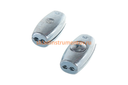 Зажим троса ЗУБР Бочонок 3мм, 2 шт, 304456-03 Зажим троса ЗУБР Бочонок 3мм, 2 шт, 304456-03