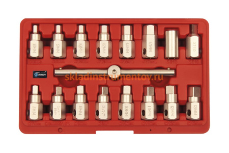 Набор насадок для сливных пробок 17шт в кейсе AIST 00-00009615