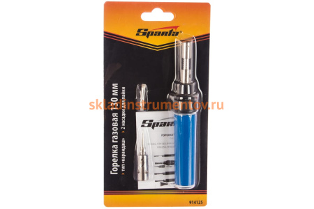 Малая газовая горелка Карандаш + 2 насадки для пайки SPARTA 914125 Малая газовая горелка Карандаш + 2 насадки для пайки SPARTA 914125