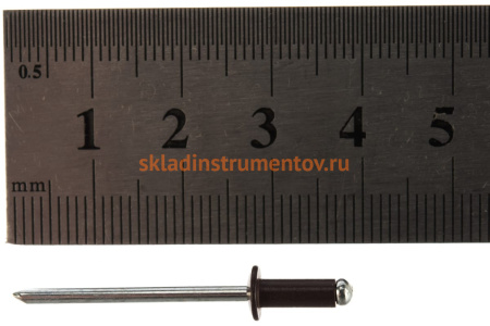 Заклепки RAL 8017 (3.2х8 мм; темно-коричневый) 50 шт. MATRIX 40670
