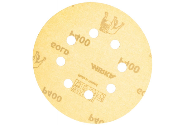 Шлифовальный круг для сухой обработки GOLD (125 мм; Р400; 8 отв.; 50 шт.) MIRKA 2361585041
