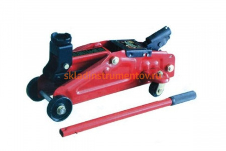 Подкатной домкрат с ручкой для переноски TORIN 2т, Н=135-300мм, в кейсе TA820014S