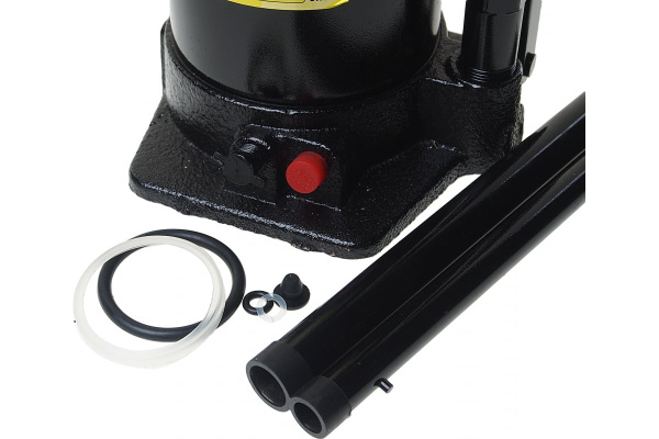 Гидравлический бутылочный домкрат ЭВРИКА с клапаном, 32 т, ремкомплект ER-80302