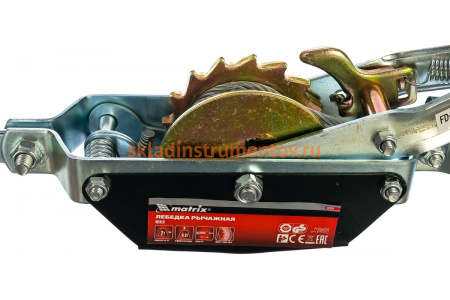Рычажная лебедка MATRIX 2т 0.8т 52220