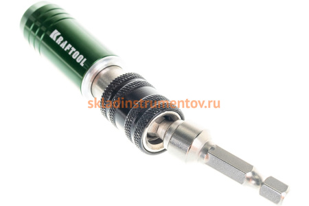 Адаптер шарнирный угловой для бит с магнитным держателем крепежа (100 мм) KRAFTOOL 26761-100