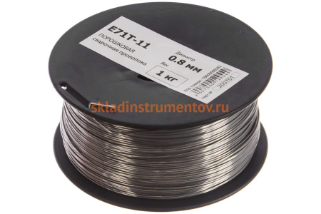 Проволока порошковая самозащитная E71T-11 (0.8 мм; 1 кг) Барс СВ000009281