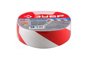 Лента сигнальная (50 мм; 50 м) бело-красная Зубр 12248-50-50