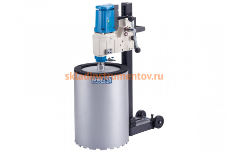 Установка алмазного бурения c ненаклонной станиной L=1000 мм, быстросъемной пластиной и двигателем R2221 SHIBUYA TS-402 51248