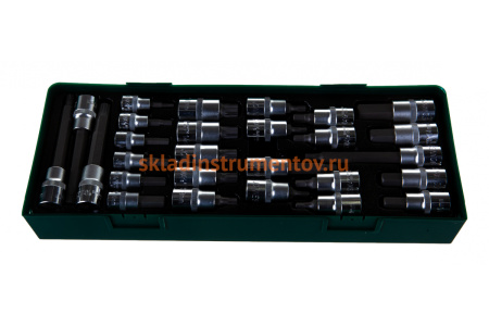 Набор торцевых головок с вставками 3/8" и 1/2"DR 27 предметов (ложемент) Jonnesway S06H427ST (S06H427SP)