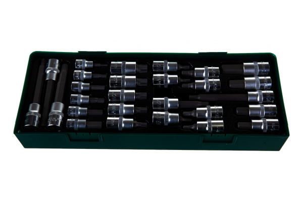Набор торцевых головок с вставками 3/8" и 1/2"DR 27 предметов (ложемент) Jonnesway S06H427ST (S06H427SP)