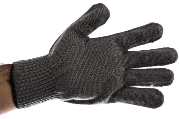 Трикотажные перчатки СИБРТЕХ, акрил, цвет серая туча, оверлок, 68652 Трикотажные перчатки СИБРТЕХ, акрил, цвет серая туча, оверлок, 68652