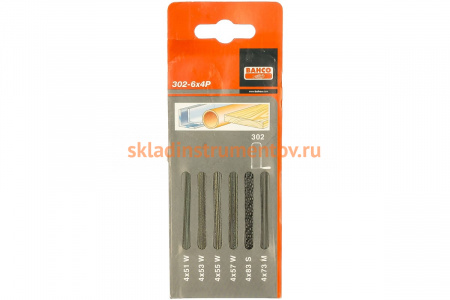 Набор полотен для лобзика (6 видов) Bahco 302-6X4P