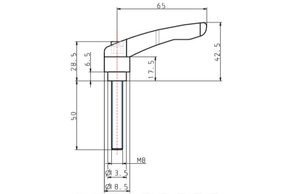 Зажимной рычаг KIPP K0122.2081X50