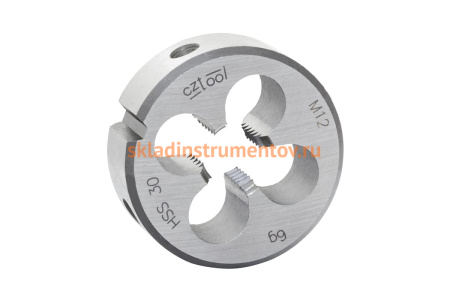 Плашка HSS М 12 шаг 1,75 мм. D38 мм Bucovice Tools 240120