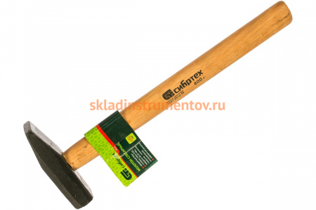 Слесарный молоток 400 г, квадратный боек, деревянная рукоятка СИБРТЕХ 10216