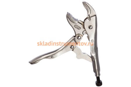 Зажим с фиксатором и закругленными губками 180мм KING TONY 6011-07R