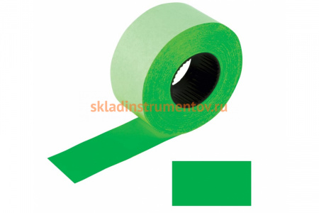 Этикет-лентам BRAUBERG зеленая, комплект 5 рулонов по 800 шт, 26х16 мм 128460