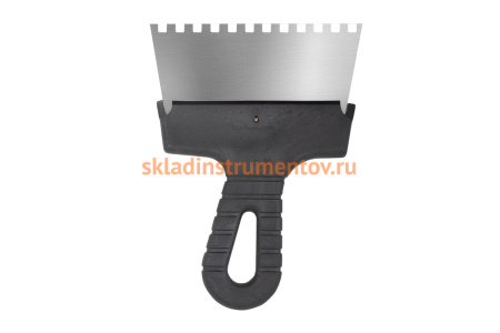 Фасадный зубчатый шпатель (150 мм, нержавеющая сталь, 6 мм) Biber 35211 тов-048245