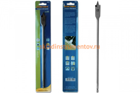 Сверло перовое по дереву (17х300 мм) ПРАКТИКА 774-153
