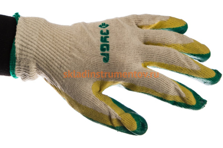 Перчатки трикотажные с двойной обливной ладонью из латекса (размер L-XL) "МАСТЕР" ЗУБР 11459-XL