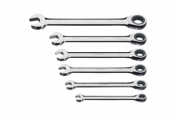 Набор комбинированных гаечных ключей трещоточных 6 шт 8 - 17 мм Зубр 27074-H6_z01