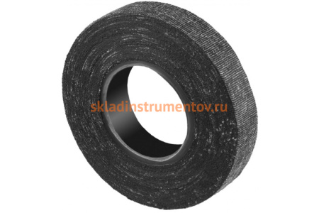 Изолента СИБИН 25 м Х/Б ширина 18 мм 1000 В  черная 1230-25