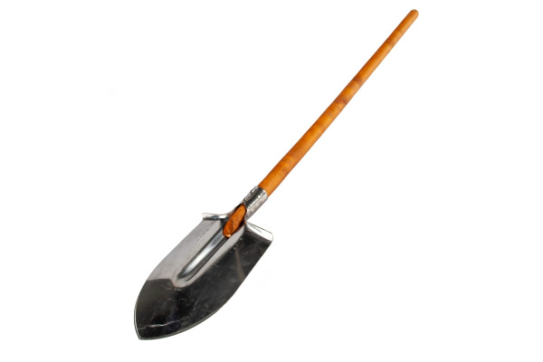 Штыковая лопата из нержавеющей стали, деревянный черенок ЗУБР Мастер-НС 39443