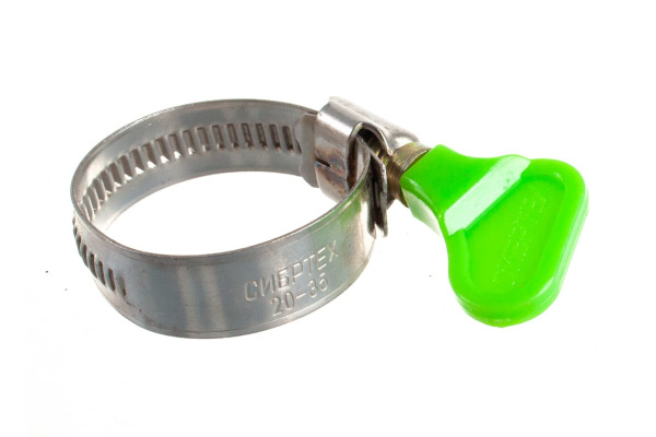 Металлические, червячные хомуты СИБРТЕХ 20-35мм, ширина 12мм, W4, с ключом, 2шт 476523