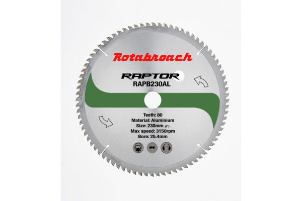 Диск пильный по алюминию RAPB230AL (230x25.4 мм; 80T) Rotabroach КБ003162