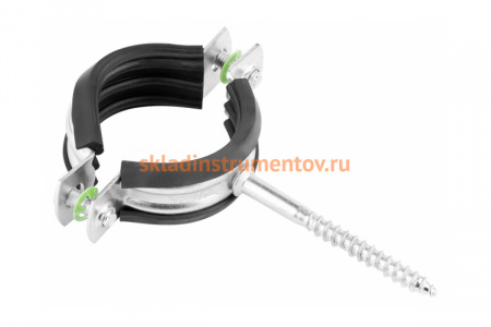 Трубный оцинкованный хомут с шурупом Зубр 1/2", 1 шт. 37854-20-24-1