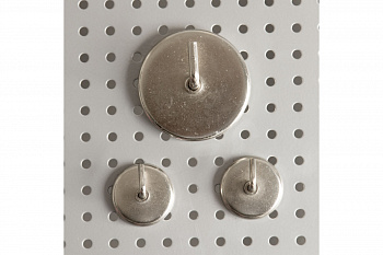 Магнитный крючок, 2 шт. КОБАЛЬТ основание 37,5 мм, до 3,6 кг, блистер 918-078