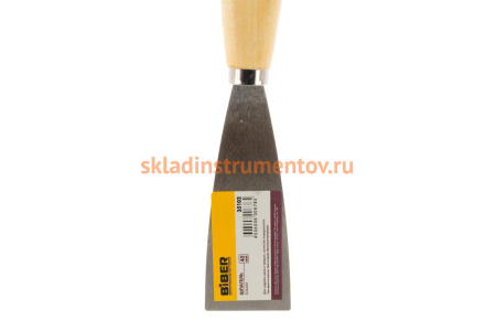 Шпатель с деревянной ручкой 40 мм Biber 35102 тов-048219