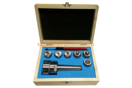 Патрон цанговый NT50-ER32 хвостовик конус 7:24 DIN2080, с набором цанг 6 шт GRIFF b221241