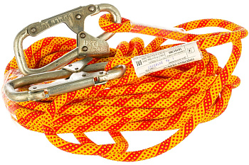 Строп из каната 10 м с 2 монтажными карабинами ПРОГРЕСС СЕФЕТИ Строп В 10 м 2 кар