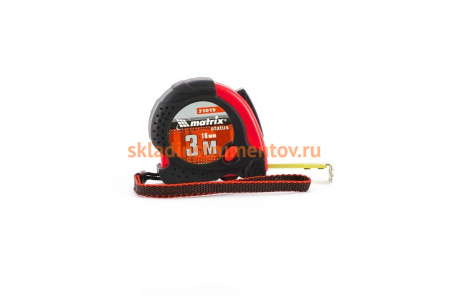 Рулетка 3 м х 16 мм MATRIX Status magnet fixation 31019