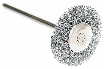 Радиальная щетка Зубр на шпильке из нержавеющей стали d 20x3.2 мм L 42 мм 35931