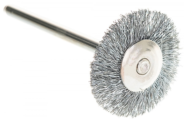 Радиальная щетка Зубр на шпильке из нержавеющей стали d 20x3.2 мм L 42 мм 35931