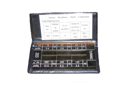 Набор образцов шероховатости поверхности из 6шт, Ra 0.4 - 12.5 GRIFF D125011