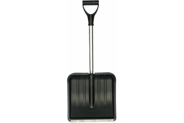 Пластиковая лопата для снега с алюминиевым черенком СПЕЦ Зима-Авто V-образная ручка ЗИ-00566